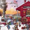Buffalo Games - Charles Wysocki - Whistle Stop Christmas - 500 Piece Jigsaw Puzzle Red, Violet, Green, 21.25"L X 15"W 3 81CfgJTTCtL