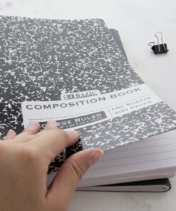 BAZIC PRODUCTS C/R 100 Ct. Black Marble Composition Book (Case of 48) Black,white 48-Pack 10 81CfstMdyFL