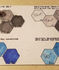 Copic Sketch Alcohol Marker 5 Colors + Multiliner SP Set, Sketching Grays Neutral Gray colors (N0, N2, N4, N6, and N8) and a Black 0.5 pen Marker Set 42 81Cfx02NlyL