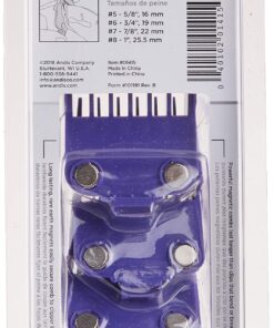 Andis 01415 Master Dual Magnet Large Comb Set - Crafted with High-Grade Metal, Contains 4 Different Size Combs - Providing a Comfortable & Snag-Free Experience - Purple 4-Comb Set 14 81ChJj0CMfL