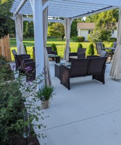 Best Choice Products 4-Piece Outdoor Wicker Patio Conversation Furniture Set for Backyard, Deck, Poolside w/Coffee Table, Seat Cushions - Brown Wicker/Beige Cushions Brown/Beige 30 81ChjH7tCwL