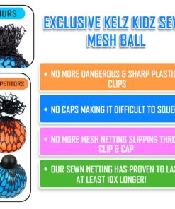 Quality & Durable Mesh Squishy Balls with Exclusive Sewn Mesh! (Multi, 12 Pack) 13 81CilTyQb9L
