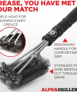 Grill Brush - Grill Cleaner Brush Grill Accessories for Outdoor Grill - Safe BBQ Brush for Grill Cleaning - Heavy Duty 17" Grill Brushes Grill Brush 29 81Cim7zP6uL