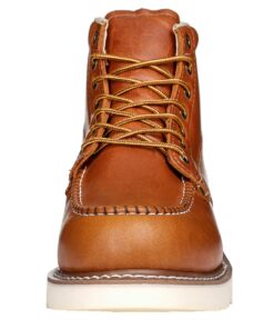 Alternative view of Golden Fox Work Boots 6" Men's Moc Toe Wedge Comfortable Boot for Construction 11 Brunn