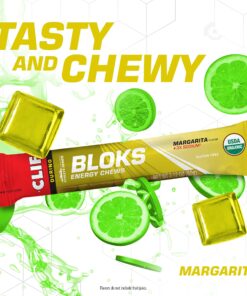 CLIF BLOKS - Margarita Flavor with 3X Sodium - Energy Chews - Non-GMO - Plant Based - Fast Fuel for Cycling and Running - Quick Carbohydrates and Electrolytes - 2.12 oz. (18 Count) Margarita w/ Sea Salt 15 81CjPBf3MhL