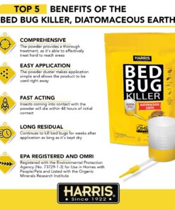 Harris Bed Bug Killer, Diatomaceous Earth (4lb with Duster Included Inside The Bag) 11 81CjRuX2uL