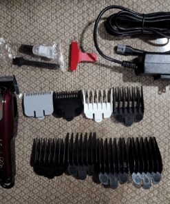 Wahl Professional 5 Star Cordless Magic Clip Hair Clipper with 100+ Minute Run Time for Professional Barbers and Stylists Red 15 Piece Set 32 81ClFjL6cPL