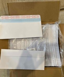 CREGEAR #10 Envelopes Self Seal Security Tinted Envelopes (600Ct) for Privacy & Business, Peel and Seal, NO Window, Letter Size 4-1/8 x 9-1/2 Inches, 24 LB,White 600 37 81CmJDR P4L