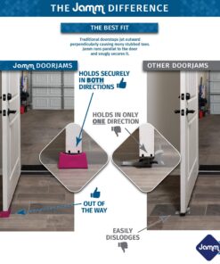 Jamm Door Stopper | Door Stop Wedge Holds Doors Open in Both Directions | Premium Non Rubber Non Slip Hardware | Standard Size | Honey Beige - 1 Pack 15 81Cqa4isQwL 1