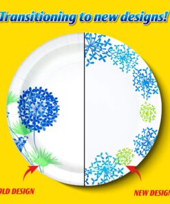 Glad Round Disposable Paper Plates for All Occasions | New & Improved Quality | Soak/ Cut Proof, Microwaveable Heavy Duty | 10" Diameter, 50 Count Bulk Plates 50 Count (Pack of 1) 11 81CqzrHJ5VL