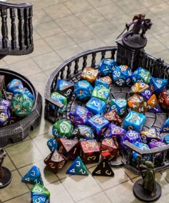 CiaraQ Polyhedral Dice Set (35 Pieces) with Black Pouches, 5 Complete Double-Colors Dice Sets of D4 D6 D8 D10 D% D12 D20 Compatible with Dungeons and Dragons DND RPG MTG Table Games 35pcs 33 81CrOZXKZxL