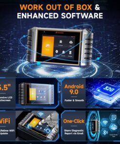2023 FOXWELL NT726 OBD2 Scanner All System 12 Services Car Diagnostic Scanner Lifetime Free Update Car Scanner ABS Bleeding/Oil/EPB/SAS/D-P-F Regen/TPMS/Throttle Reset Code Reader, Android 9.0 36 81CsFAtHtHL
