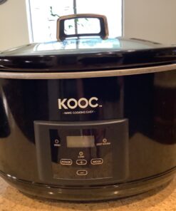 KOOC 8.5-Quart Programmable Slow Cooker, Larger than 8 Quart, More Practical than 10 Quart, with Digital Countdown Timer, Free Liners Included for Easy Clean-up, Upgraded Ceramic pot, Adjustable Temp, Nutrient Loss Reduction, Black, Oval… 8.5 Quart 22 81Cu2RgVAeL