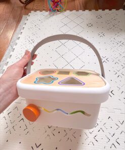 Amazon Basics Wooden Shape Sorter and Rainbow Stacker, Classic Sorting Toy for Babies, Toddlers, Children Age 12+ Months, Multicolor 44 81Cuc0n4NgL