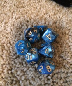 SmartDealsPro 5 x 7-Die Double-Colors Polyhedral Dice Sets with Pouches for D&D DND RPG MTG Dungeon and Dragons Table Board Roll Playing Games D4 D6 D8 D10 D% D12 D20 5-color Sets 104 81CuvmV8xEL