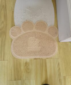 PET MAGASIN Cat Litter Mat (2-Mat Set) - Soft and Durable Pet Litter Mats for Cats, Dogs, and Puppies - One Big (24.5'' x 16.5'') and One Small (15.5'' x 12.5) Medium 33 81CvE4RqS5L