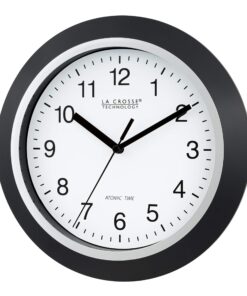 Alternative view of La Crosse Technology WT-3102B 10-Inch WWVB Self-set Analog Wall Clock and automatic DST reset,Black/silver Black
