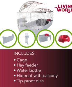 Living World - Deluxe Hybrid Habitat, X-Large - Rabbit, Guinea Pig, Chinchillas, and Small Animal Cage 46.9"L x 22.8"W x 24.0"H Standard Packaging 20 81Cw6ZqNdYL