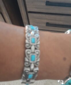 Wollet Jewelry Antique Style Blue Turquoise Magnetic Bracelets for Women 27 81CwCB2RNsL