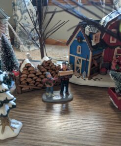 Department 56 Accessories for Villages Natural Wood Log Pile Accessory Figurine 3 Inch 10 81CxcWFqvL