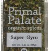 Primal Palate Organic Spices Super Gyro, Certified Organic, 1.7 oz Bottle 6 81Cy168XNL