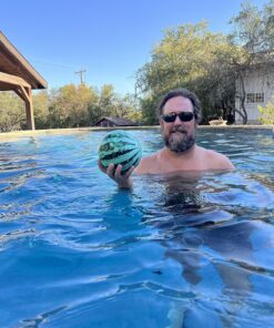 Watermelon Ball The Original Pool Toys for Kids Ages 8-12 - 9 Inch Pool Ball for Teens, Adults, Family - Pool Games, Pool Toys, Fun Swimming Pool Games, Water Football, Tag, Diving and Beach Ball Play 9 inch Ball - Green 25 81CzjH5 mHL