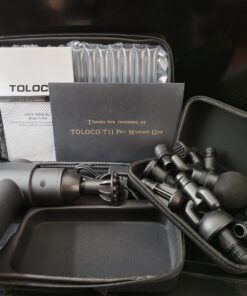 TOLOCO Massage Gun Deep Tissue, Back Massage Gun for Athletes for Pain Relief, Percussion Massager with 10 Massages Heads & Silent Brushless Motor, Christmas Gifts for Men&Women, Black 44 81D iCSTq6L 1