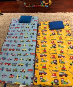 Wildkin Kids Sleeping Bags for Boys and Girls, Measures 57 x 30 x 1.5 Inches, Cotton Blend Materials Sleeping Bag for Kids, Ideal for Parties, Camping & Overnight Travel (Under Construction) Under Construction 17 81D0PcqJ 0L