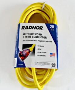 Radnor 64006304 12/3 X 50' Extension Cord With Lighted End 7 81D196JPoxL