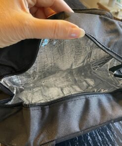 DALINDA Lunch Bag Lunch Box for Women Men Reusable Insulated Lunch Tote Bag,Leakproof Thermal Cooler Sack Food Handbags Case High Capacity forTravel Work School Picnic- Black 33 81D1IeNayL