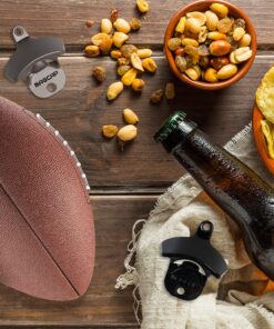 MAGCAP Outdoor Bottle Opener Wall Mounted - Style Magnetic Beer Bottle Opener that Catches Caps - Easy to Install and Incredibly Convenient 1 Matted Nickel 25 81D2KfMRlyL