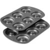 Wilton Non-Stick 6-Cavity Donut Baking Pans, 2-Count Gray Donut Pans 6 81D2OKS3ELL