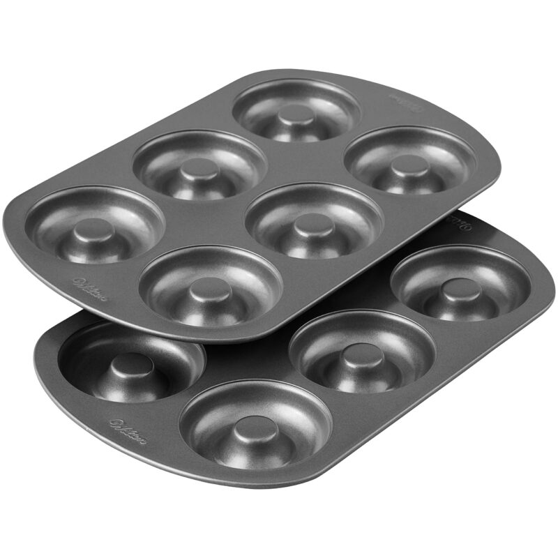Catalog 4 Wilton Non-Stick 6-Cavity Donut Baking Pans, 2-Count Gray Donut Pans