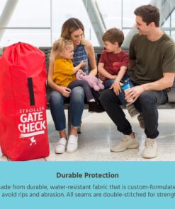 J.L. Childress Gate Check Bag for Single Umbrella Strollers - Stroller Bag for Airplane - Gate Check Bag for Umbrella Strollers - Stroller Travel Bag for Airplane - Red 22 81D31bEs RL