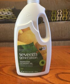 Seventh Generation Dishwasher Detergent Gel Liquid Soap Lemon Scent Dish Detergent 42 oz, Pack of 6 17 81D34DplDwL