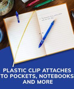 BIC Gel-ocity Quick Dry Blue Gel Pens, Medium Point (0.7mm), 12-Count Pack, Retractable Gel Pens With Comfortable Full Grip 12 Count (Pack of 1) 19 81D4jGc6CdL