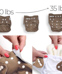 Alternative view of Amethyst 4-Pack Cloth Pocket Diapers with 4 Bamboo Inserts Amethyst