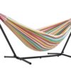 Vivere Double Cotton Hammock with Space Saving Stand and Carry Bag - Salsa Salsa With Charcoal Frame 2 81D6bNtd3nL