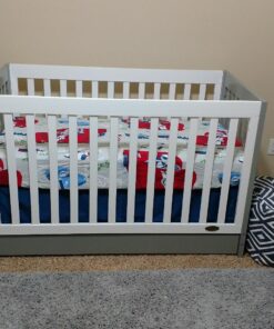 Little Love by NoJo Separates Collection Solid Crib Skirt, Navy Solid Navy 14 81D76PN4nlL