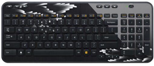 Logitech K360 Wireless Keyboard - Coral Fan