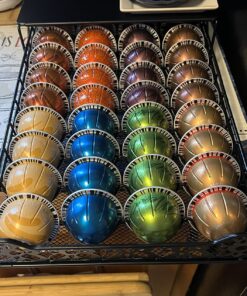 RECAPS Coffee Pod Holder Pod Drawer Storage Pods Holder Coffee Capsules Kitchen Organizer Compatible with Vertuoline Vertuo Stores 40 Capsules Black Color Cast Iron 54 81D7Gjy3BjL