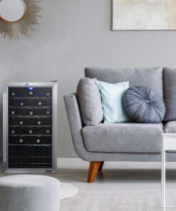 NewAir Compressor Wine Cooler Refrigerator in Stainless Steel | 33 Bottle Capacity | Freestanding or Built-In | UV Protected Glass Door with Lock and Handle 18 81D7IwNDm0L