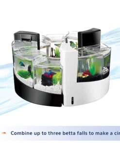 Aqueon Betta Falls 3 Section Aquarium Fish Tank With QuietFlow Power Filtration, Black 42 81D7dNIvY9L