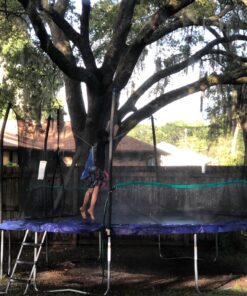 Thrillzoo Trampoline Sprinkler for Kids, 39ft Outdoor Sprinkler, Water Trampoline Toys for Kids Games, Play, Exercise, Summer Fun | Trampoline Accessories, Water Sprinkler for Kids Backyard【WaterPark】 Waterpark (Green Hose) 25 81D8qu6asGL