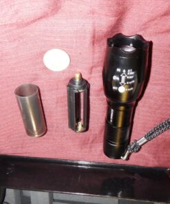 EcoGear FX Complete LED Tactical Flashlight Kit TK120 Flashlight with Rechargeable Battery: High Lumens with 5 Light Modes, Water Resistant, Adjustable Focus Zoom 84 81D9aakU9rL