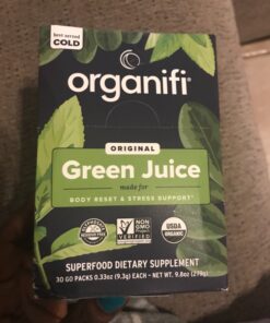 Organifi: GO Packs - Green Juice - Organic Superfood Supplement Powder - 30 Count - Organic Vegan Greens - Hydrates and Revitalizes - Support Immunity, Relaxation and Sleep 30 Go Packs 35 81DAIryyzAL