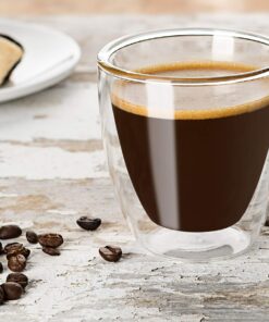 Alternative view of JoyJolt Savor Double Wall Insulated Glasses Espresso Mugs (Set of 2) - 5.4-Ounces Glass 5.4 ounces