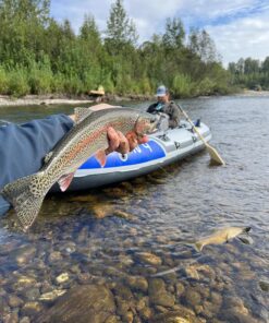 INTEX Excursion Inflatable Boat Series: Includes Deluxe 54in Aluminum Oars and High-Output Pump – SuperStrong PVC – Adjustable Seats with Backrest – Fishing Rod Holders – Welded Oar Locks 4-Person 41 81DBXxuvGbL
