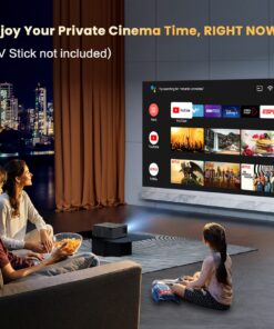 Projector wtih WiFi and Bluetooth 4K Supported - 680ANSI Outdoor Movie Native 1080P Projector with 300" Display & Zoom, MaxAngel Portable Home Theater Video Projector for Phone,TV Stick, PS5, Laptop black 29 81DBq2BuKJL