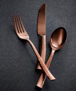 Alternative view of Hampton Forge Paris Hammered , Stainless Steel, 20-Piece Flatware Set, Copper 20-Piece Set